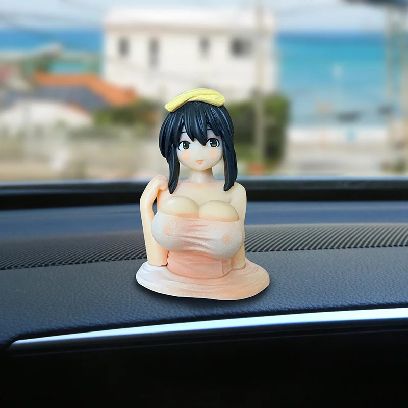 Shaking Chest Kanako Car Dashboard Decoration Anime Sexy Doll Figurine Gift