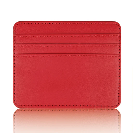 Customized Leather Slim Wallet with Initials - Personalized Cardholder Gift