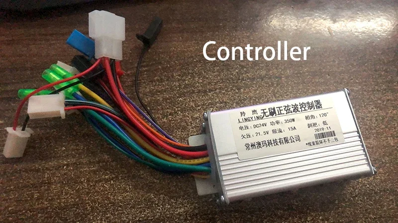 24V/36V/48V 8 inch 28KM/H 350W brushless hub motor, black disc brake, with solid tires, suitable for scooter/balance scooter.