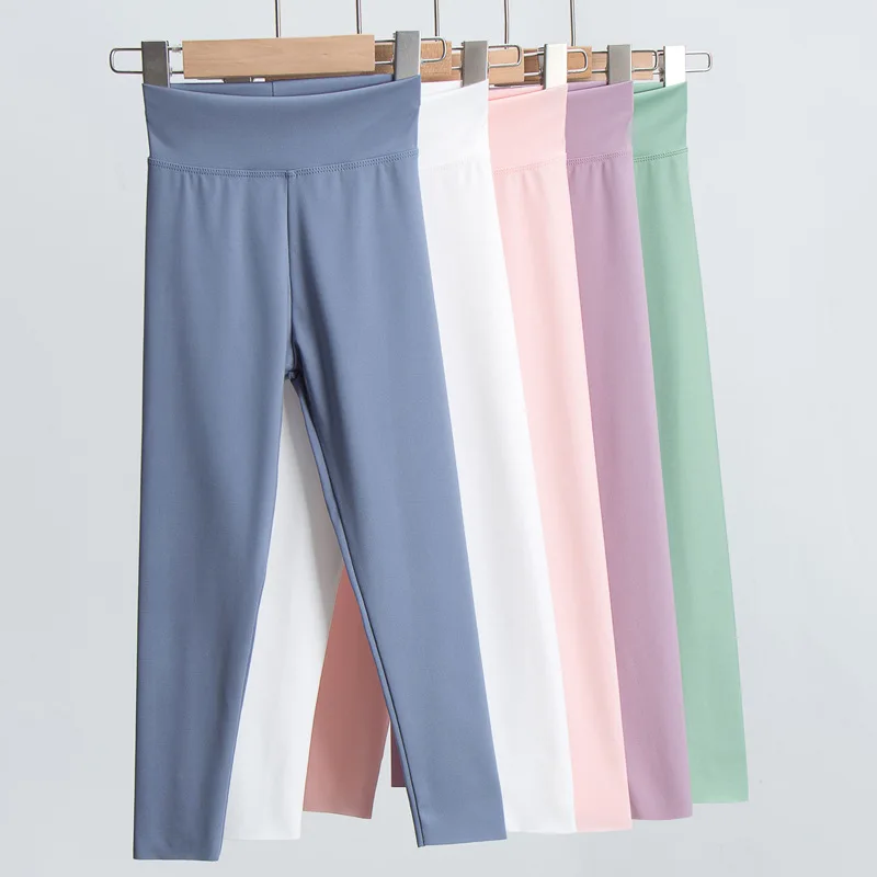 Pantaloni da squalo per ragazze di 4-12 anni pantaloni sportivi tagliati Casual primavera e autunno sezione sottile abbigliamento per bambini pantaloni da ballo elastici per bambini