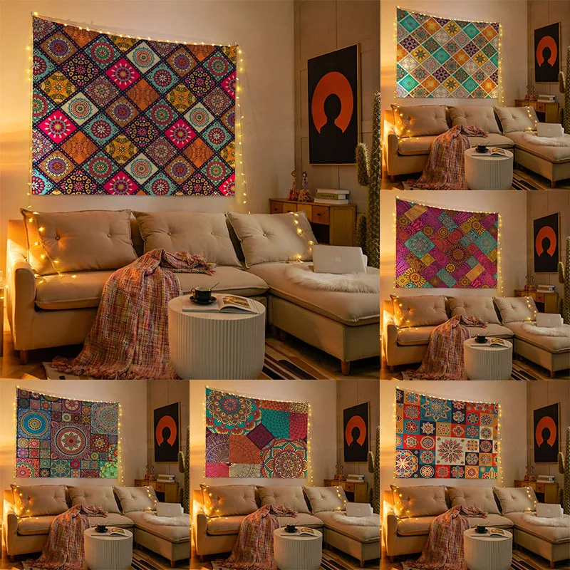 

Tapestry Folk Custom Mandra Room Decor Home Bedroom Hanging Wall Background Cloth