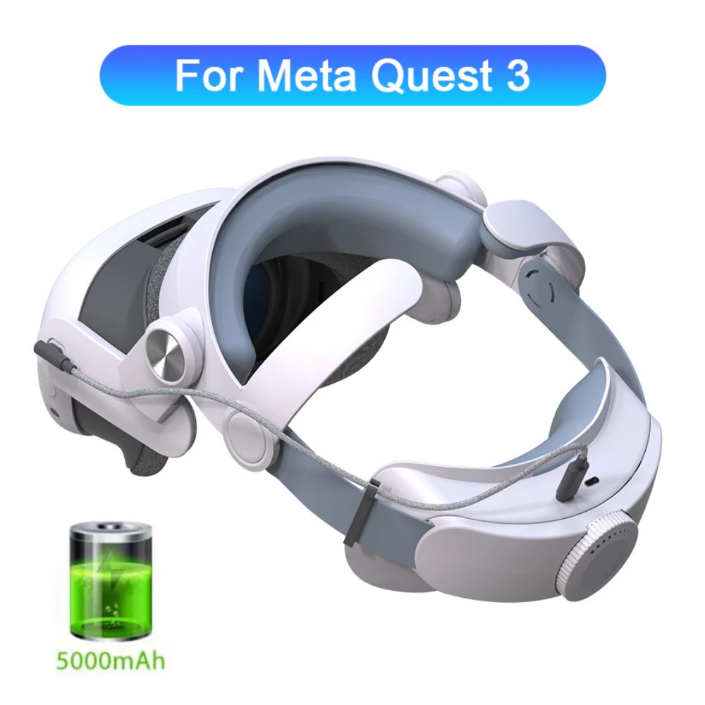 充電式ヘッドバンドライト,メタクエスト3 vrヘッドセット,5000mah 