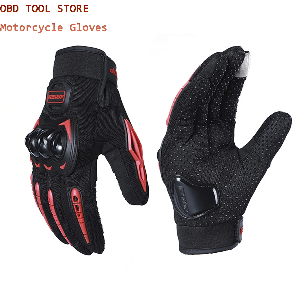 

Motorcycle Gloves Summer Mesh Breathable Moto Men Women Touch Screen Motocross And Anti Fall Motorbike All Finger Off Road Ride