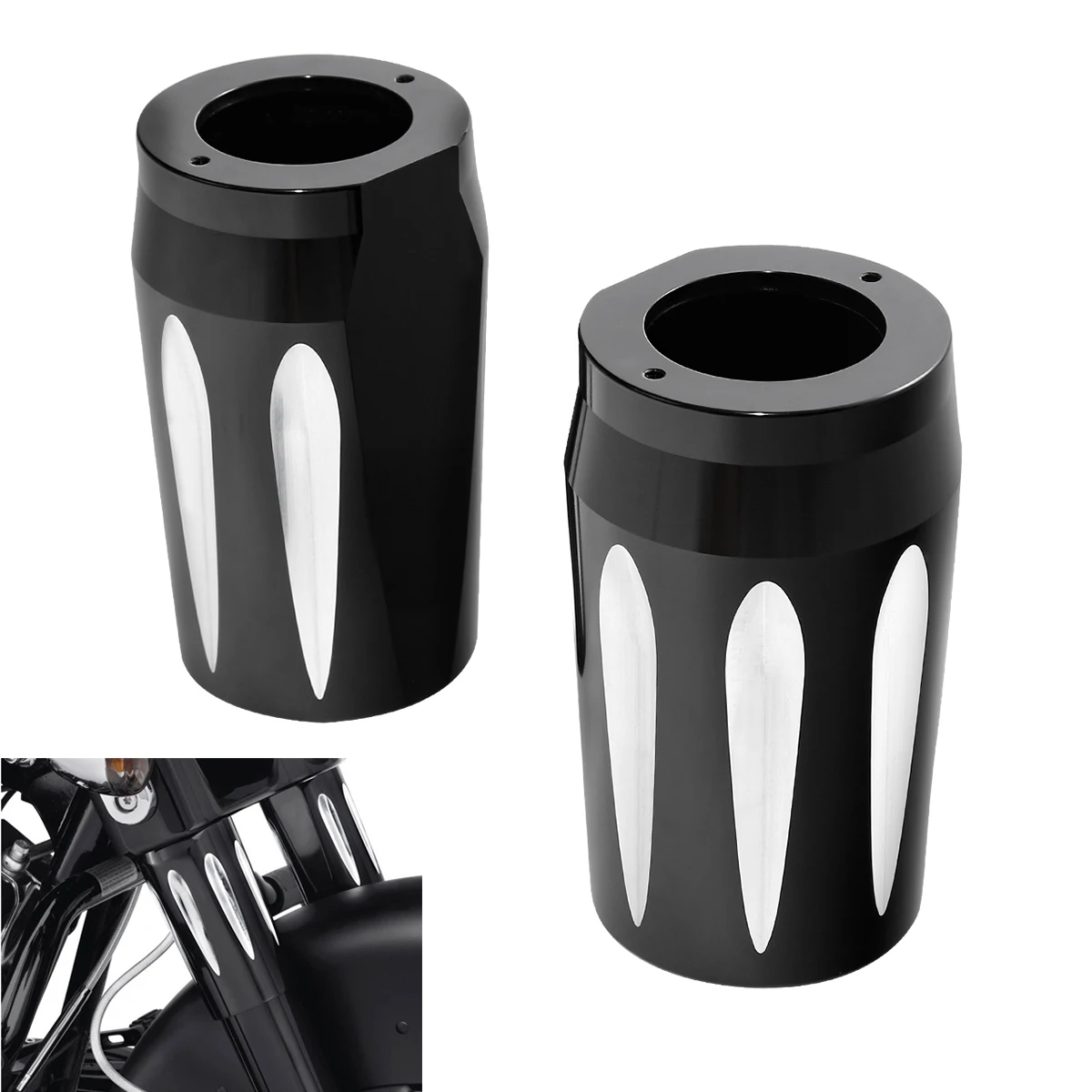 

Крышка ползунка вилки CNC для Harley Touring Electra Street Glide Road King 2014-2022 FLHR FLHT FLHX