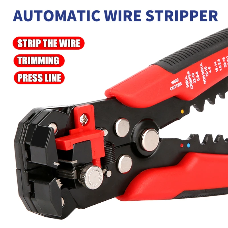 Crimper cable cutter adjustable automatic wire stripper multifunctional stripping crimping pliers terminal hand tool XIONGISOLAR