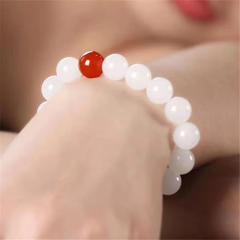 

2023 Trendy Jewelry White Jade Bracelet Women Charm Jade Bracelets Bangle Lover Festival Gift Party Exquisite
