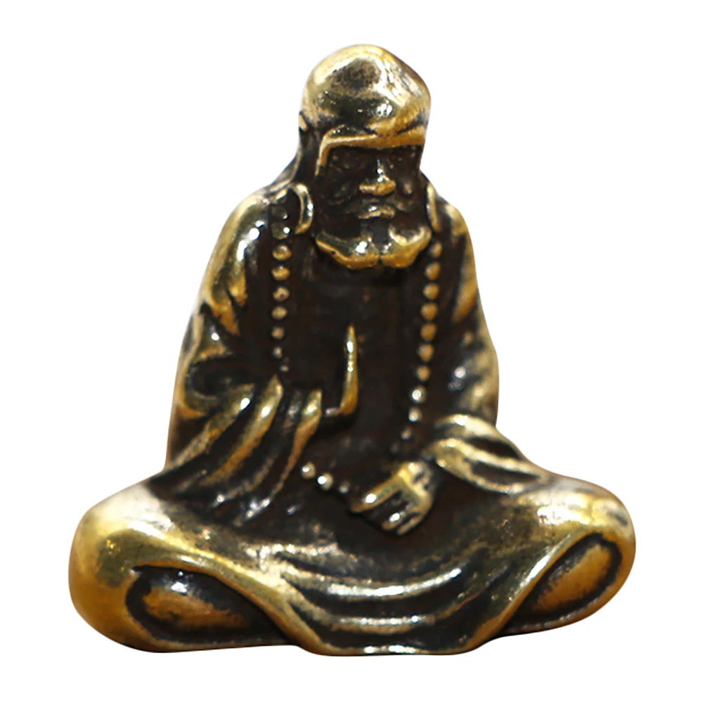 

Retro Brass Buddha Mini Statue Bodhidharma Master Figurines Desk Decoration Handcrafts Gifts Miniatures