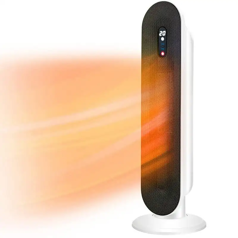 

1500W 26" Digital Ceramic Tower Space Heater with Remote Control, White