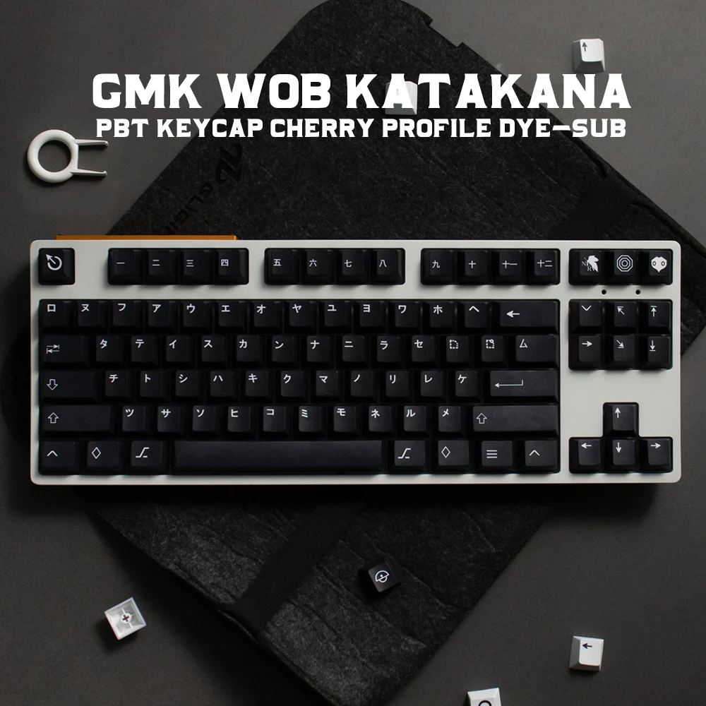 136 Key Gmk Wob Katakana Clone Pbt Keycap Cherry Profile For Cherry Mx