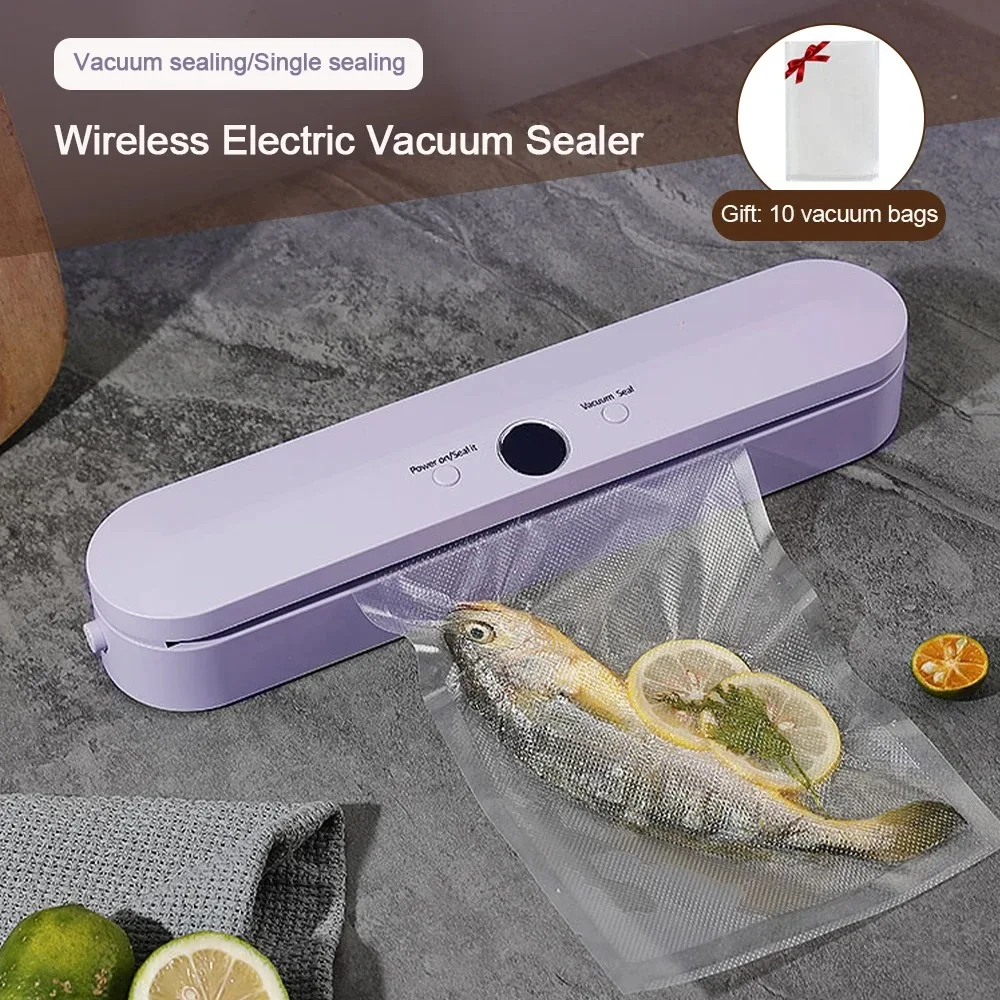 Portable Wireless Vacuum Sealer for Kitchen Food Storage