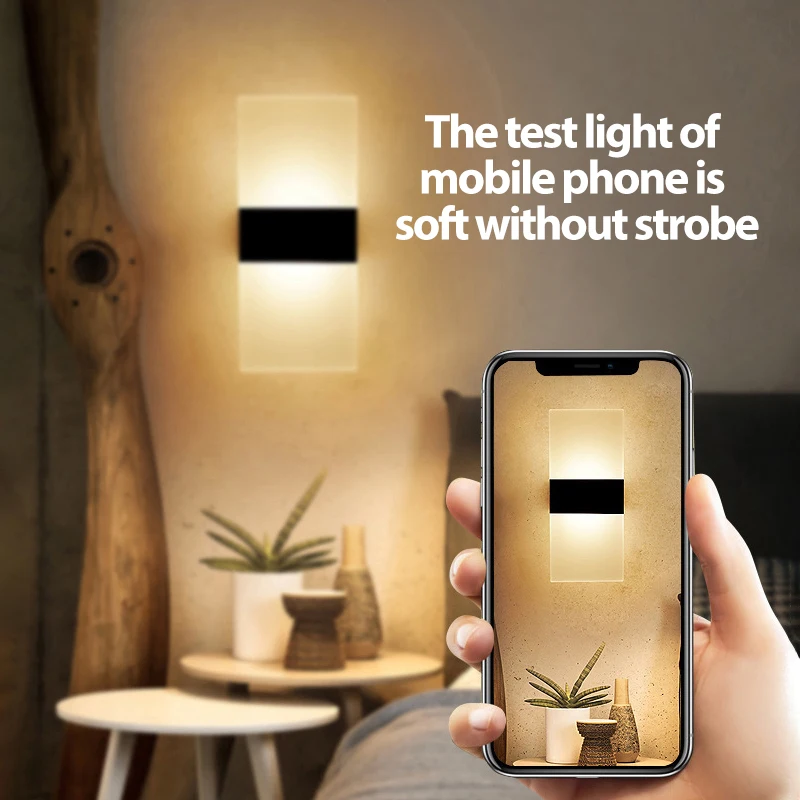 USB Recharge Wireless Acrylic Wall Lamp Touch Sensor Switch LED led light led wall lamp wall light Indoor Sconce Lamp Bedroom Living Room Modern Nordic Night Light