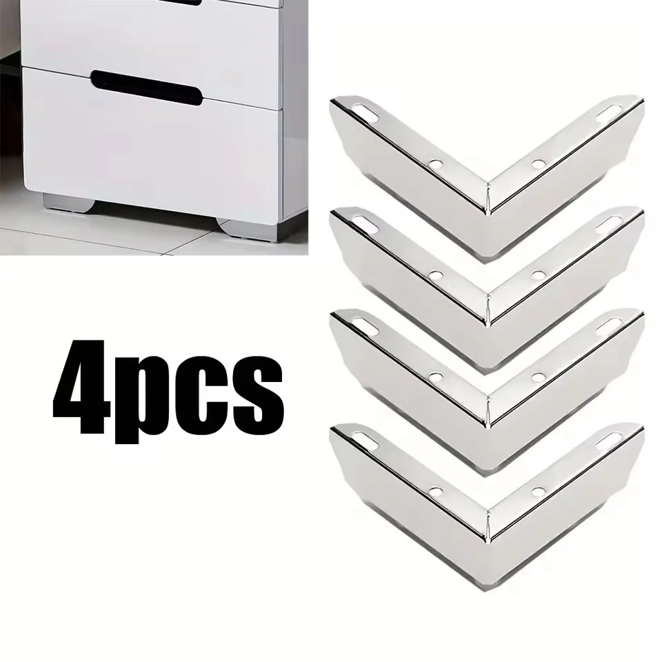 4PCS Minimalist L-Shaped Furniture Leg Set for Bedside Tables and Sofas