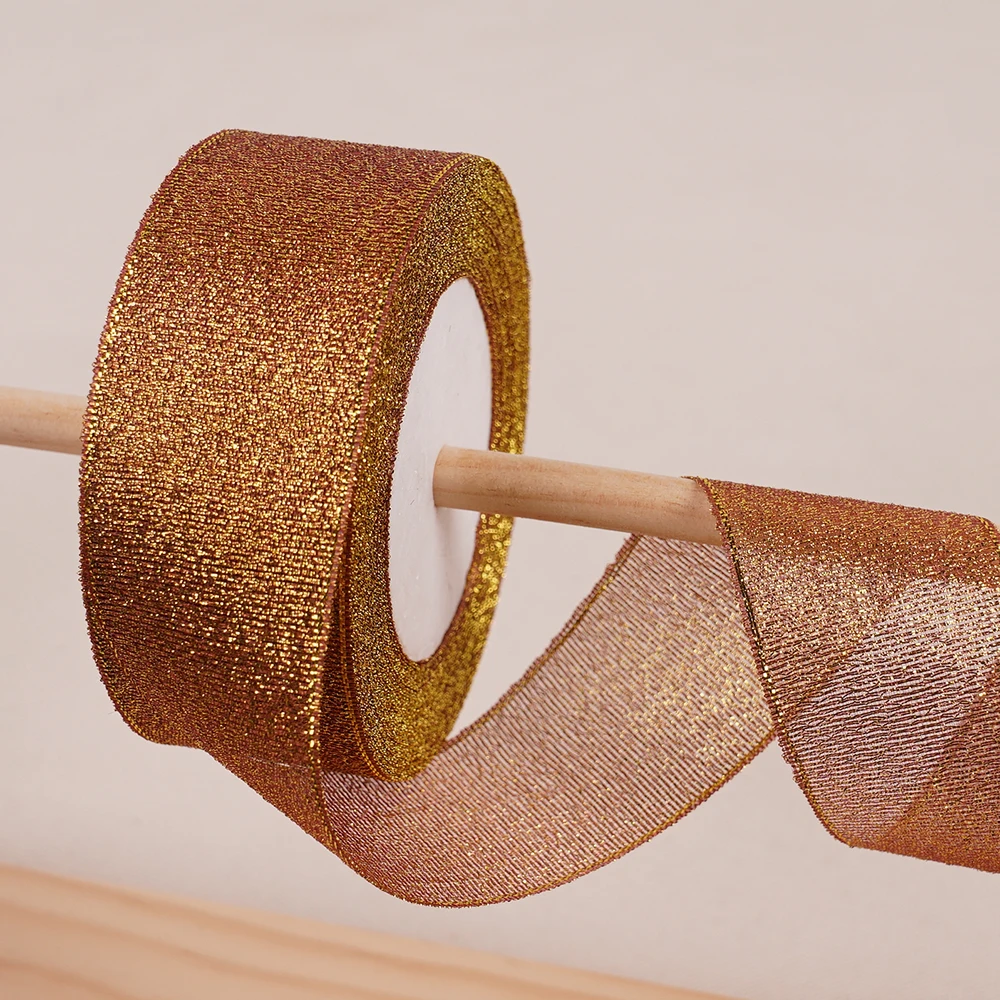 Glitter Ribbon Roll – 40mm, 22 Meters for DIY Crafts, Weddings, and Sewing Projects