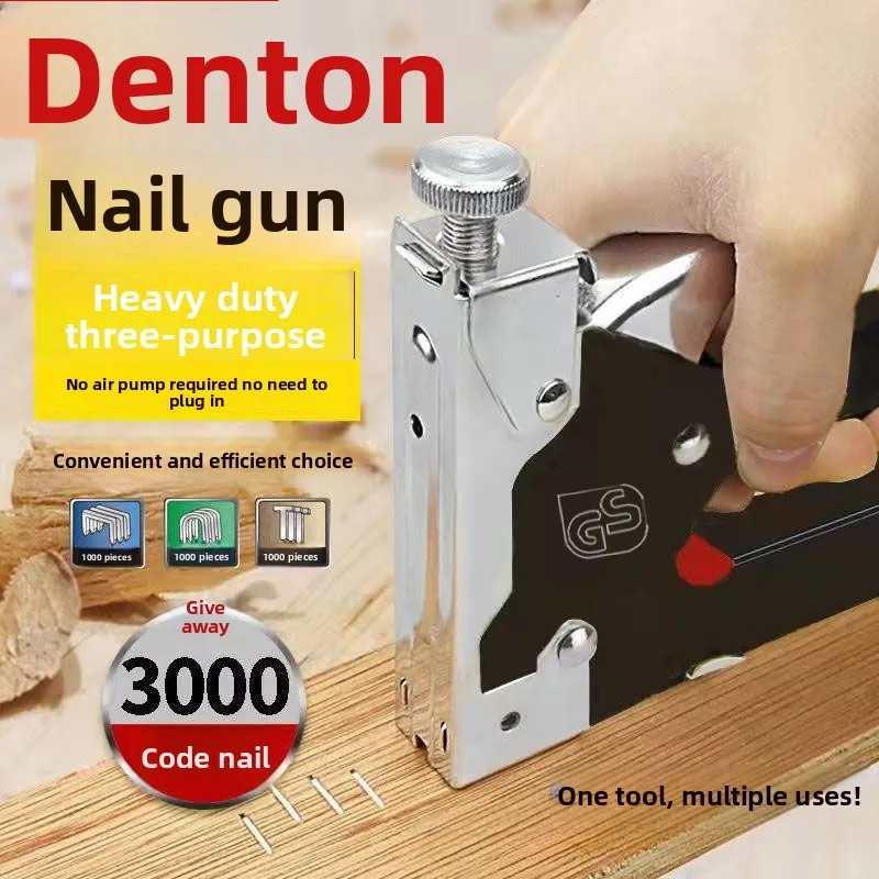 3 in 1 네일건 DIY 가구 제작 스테이플러 가구용 스테이플 건 600개 스테이플 포함 홈 데코 목공 도구
