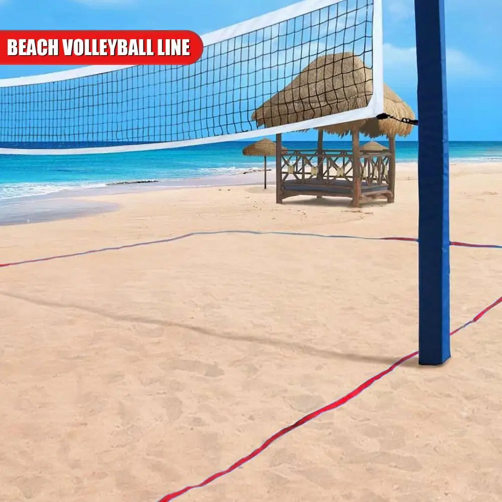 Woven nylon volleyball line sand volleyball court sidelines professional beach court boundary lines for all-weather