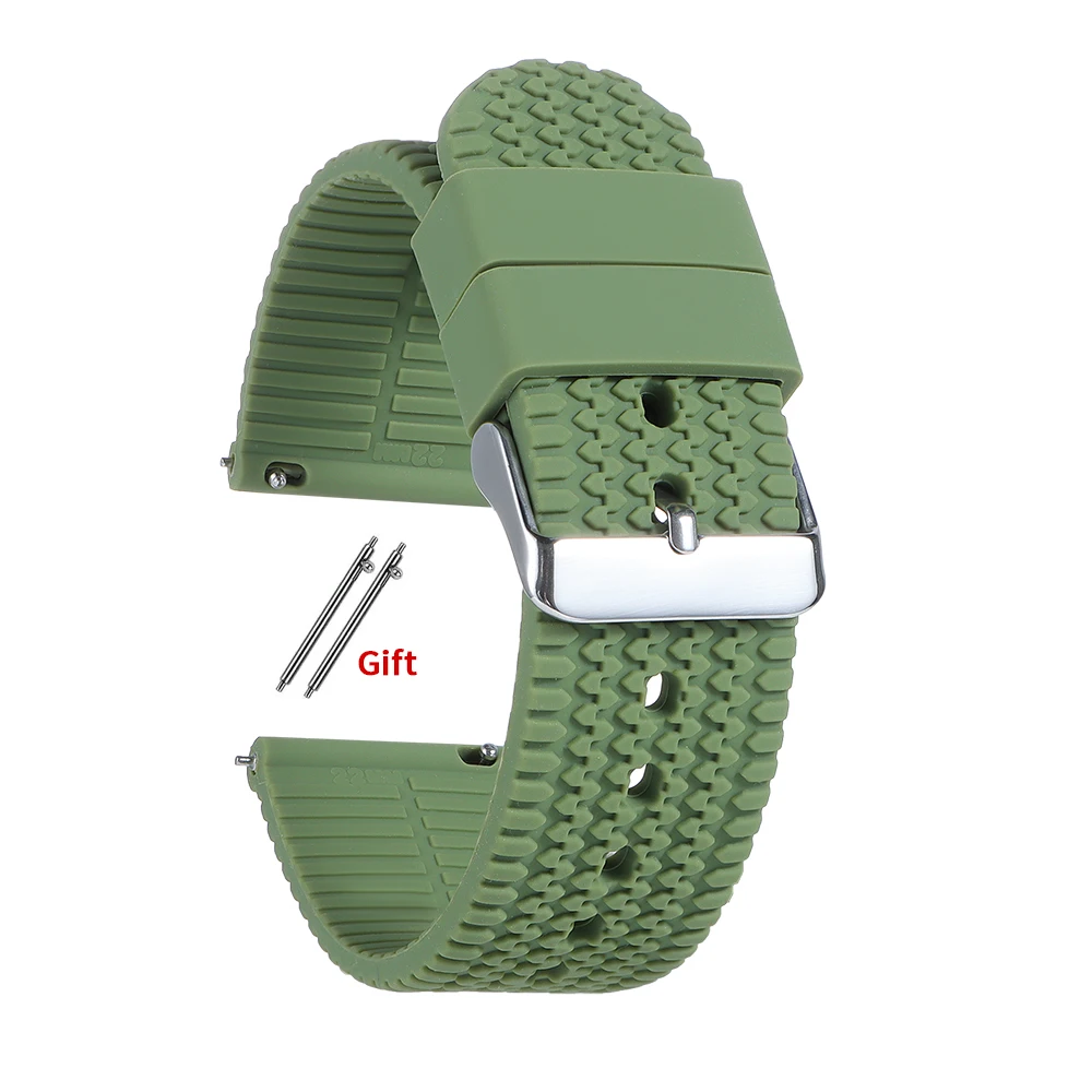 Universal Soft Silicone Watch Strap - Quick Release Replacement Band