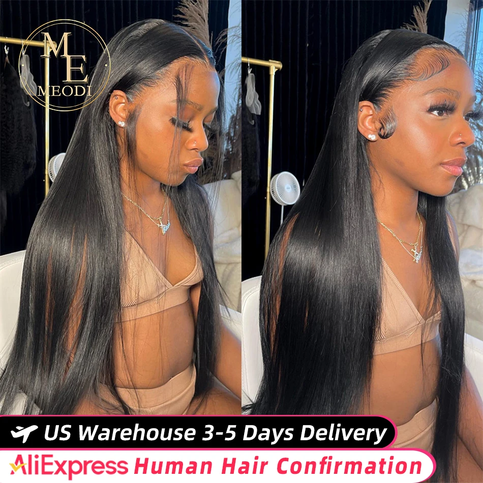 Human Hair Wig 40 Inch Bone Straight 13x4 13x6 Hd Transparent Lace Frontal 360 Brazilian 250 Density For Women