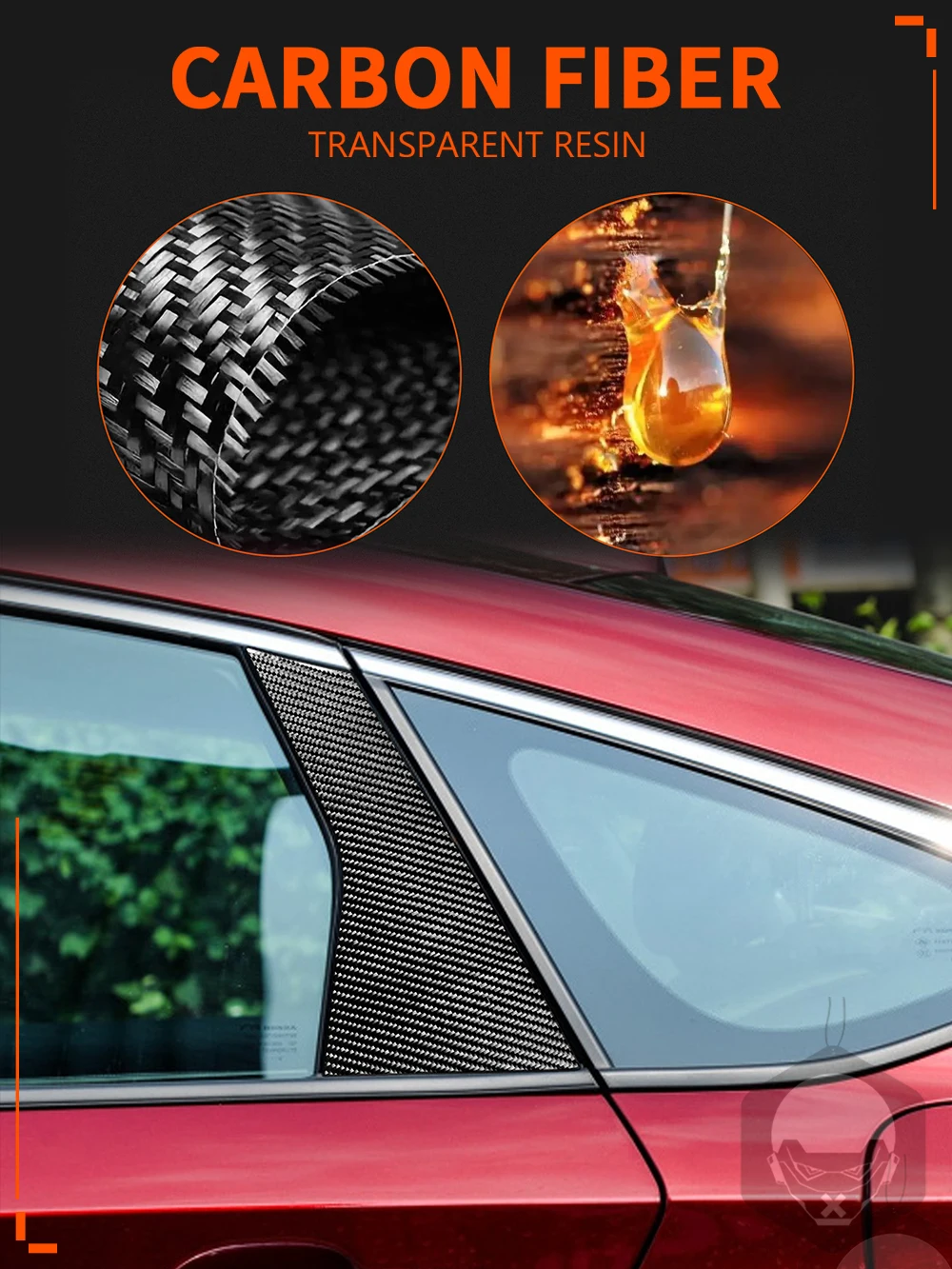 For Accord 10th Generation 2018 2019 2021 B-Pillar Carbon Fiber Stickers 6-Piece Set Car Exterior Accessories Customizable