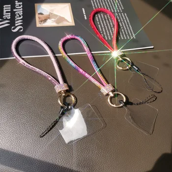 Glitter Rhinestone Phone Lanyard Keychain Phone Diamond Crystal Straps Hanging Anti-lost Wrist Rope Phone Accessories