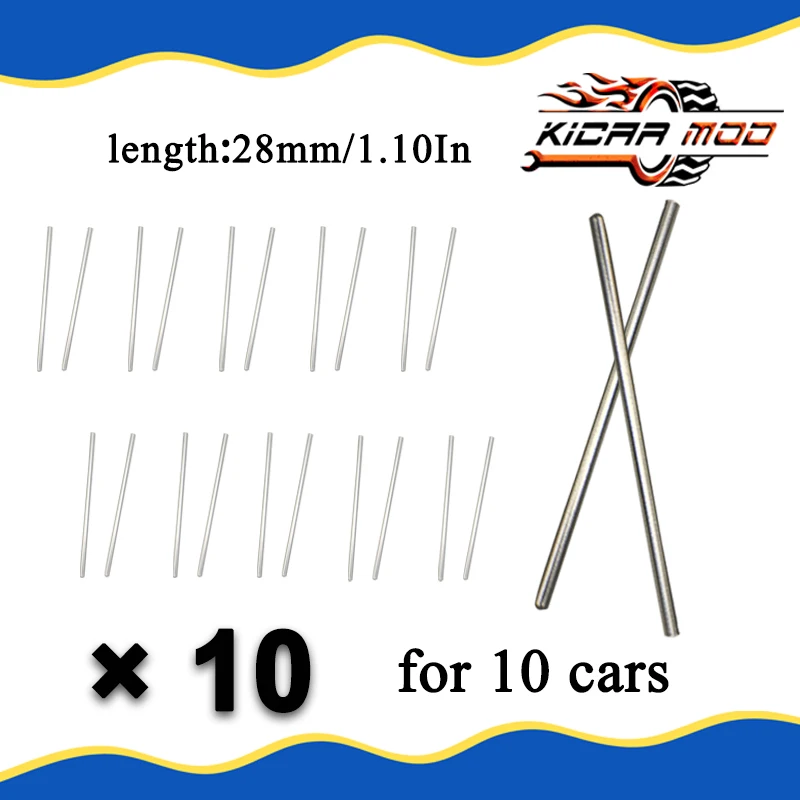 1/64 Modellauto-Radachsen als Ersatzteile für Matchbox Tomica Druckguss-Modellautos (10 Sets) – Detail 5
