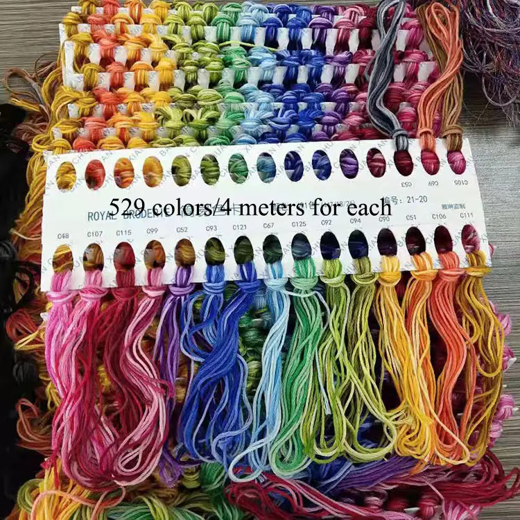 100% Cotton High Quality Cross stitch Floss Embroidery thread  Cross Stitch Embroidery Hand Knitting Sewing Weaving 8m 447 color - Image 21