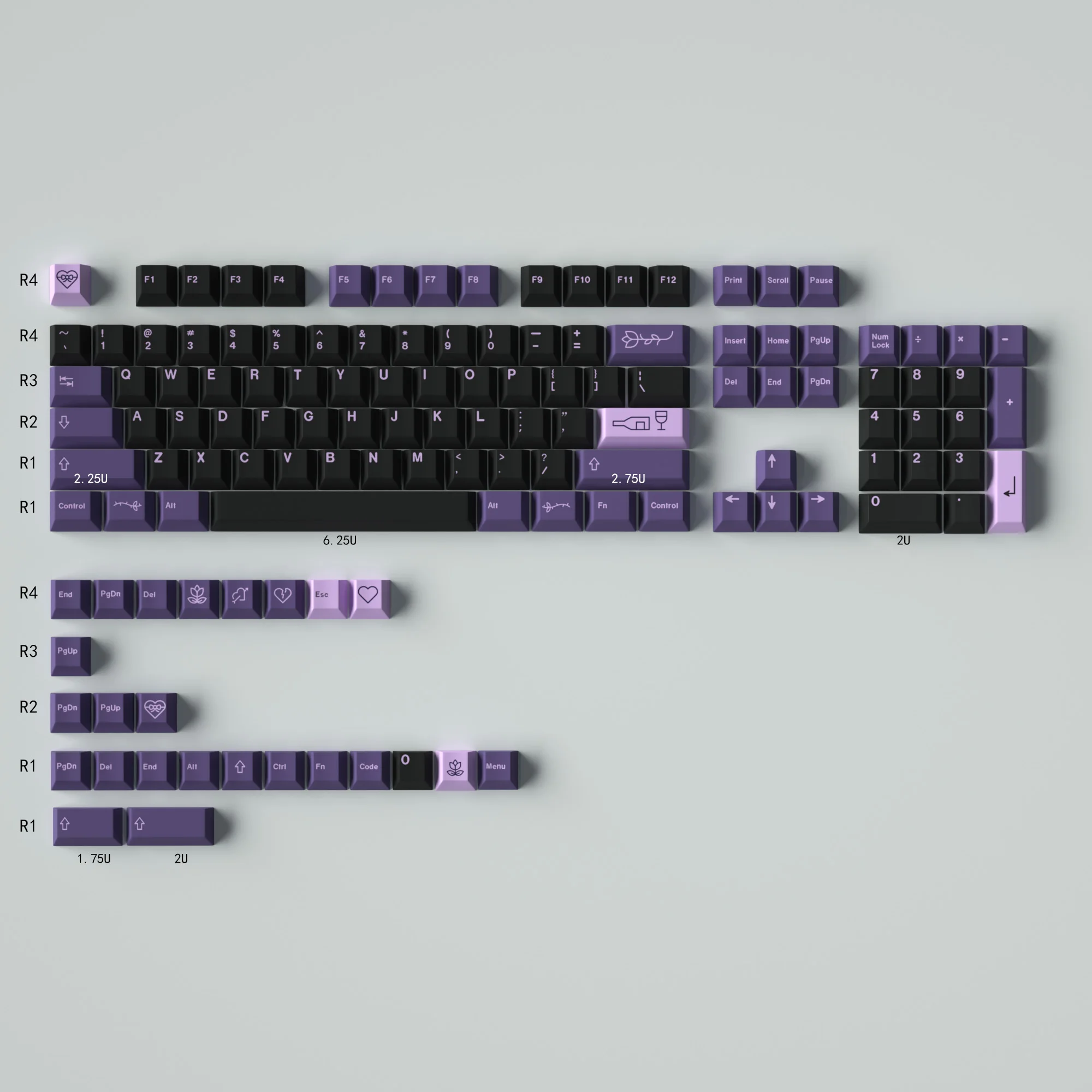 pbt grande conjunto keycap cereja perfil inglês keycaps para mx switch teclado mecânico gmk clones eva personalizado