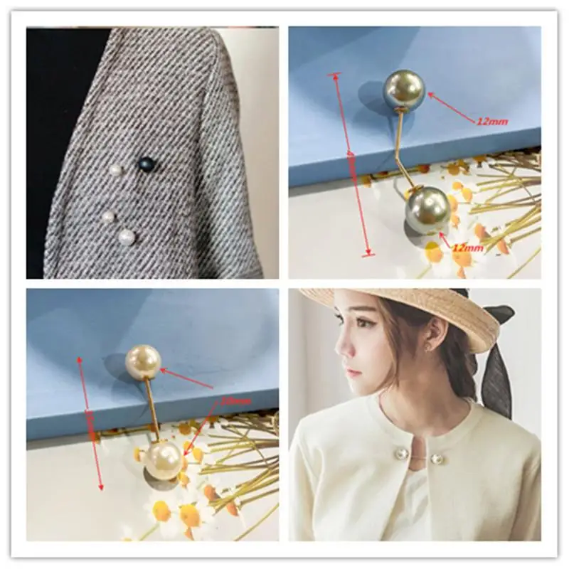 Alloy Brooch Cat Brooches Badge Brooches Metal Pins Art Pins 3pcs Double Pearl Brooch Pins Women Elegant Fixed Safety Brooches Pins For Jeans Waist Button Summer Dress Decoration Pants Clip
