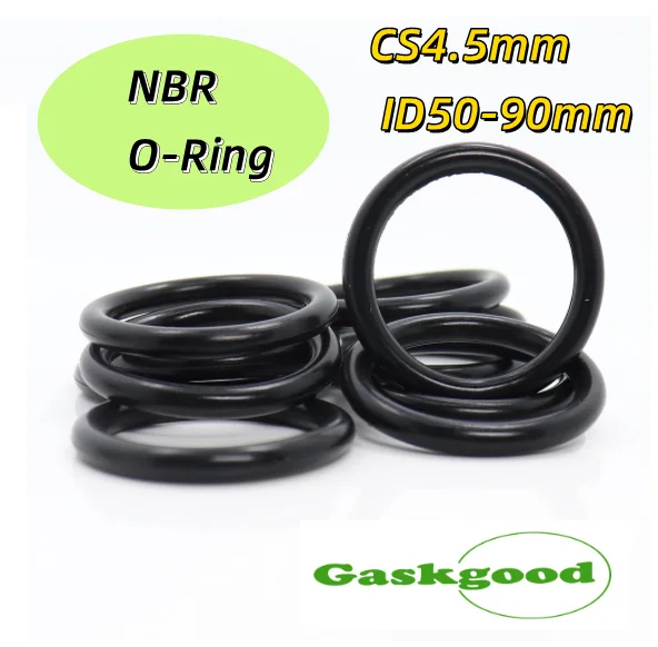 1/2Pcs CS4.5mm ID 50mm-90mm 니트릴 부타디엔 고무 NBR 씰링 링 수리 스켈레톤 오일 씰 가스켓 O 링 와셔