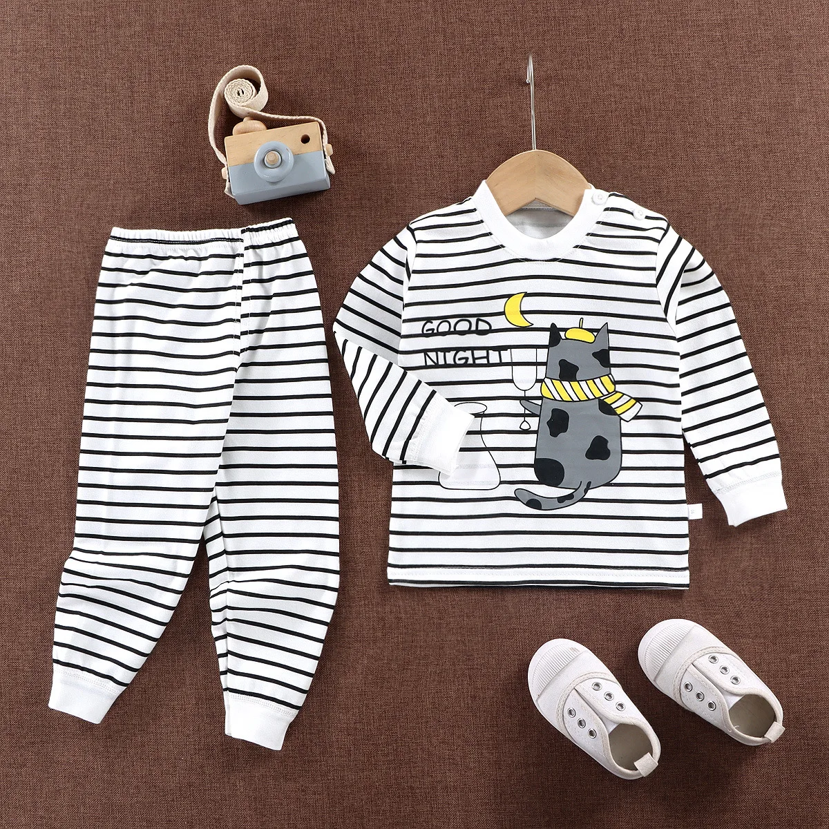 Baby Boy Winter Pajama Clothes Winter Baby Clothing Set Kids