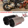 Universal 60mm Motorcycle GP Racing Tail Exhaust Pipe Escape Silencer Modify Muffler DB Killer warehouseC For R1 Z900 GSXR1000 S1000RR