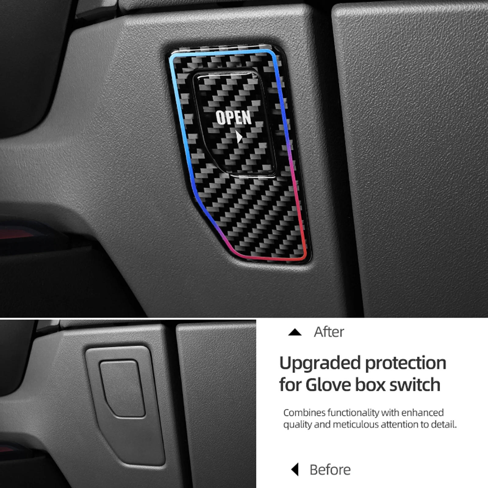 BMW X3 G45 G48 2025- 카본 파이버 대시보드 글러브 박스 스위치 패널 트림 데코 스티커 자동차 인테리어 튜닝 액세서리