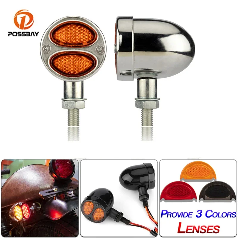 

2 шт., светодиодные мотоциклетные поворотники POSSBAY, 10 мм