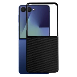 Magnetic Wireless Charging Luxury Carbon Fiber Phone Case - Magsafe Flip7 Series Bumper Cover - Z Flip7 (A - No Magnetic)