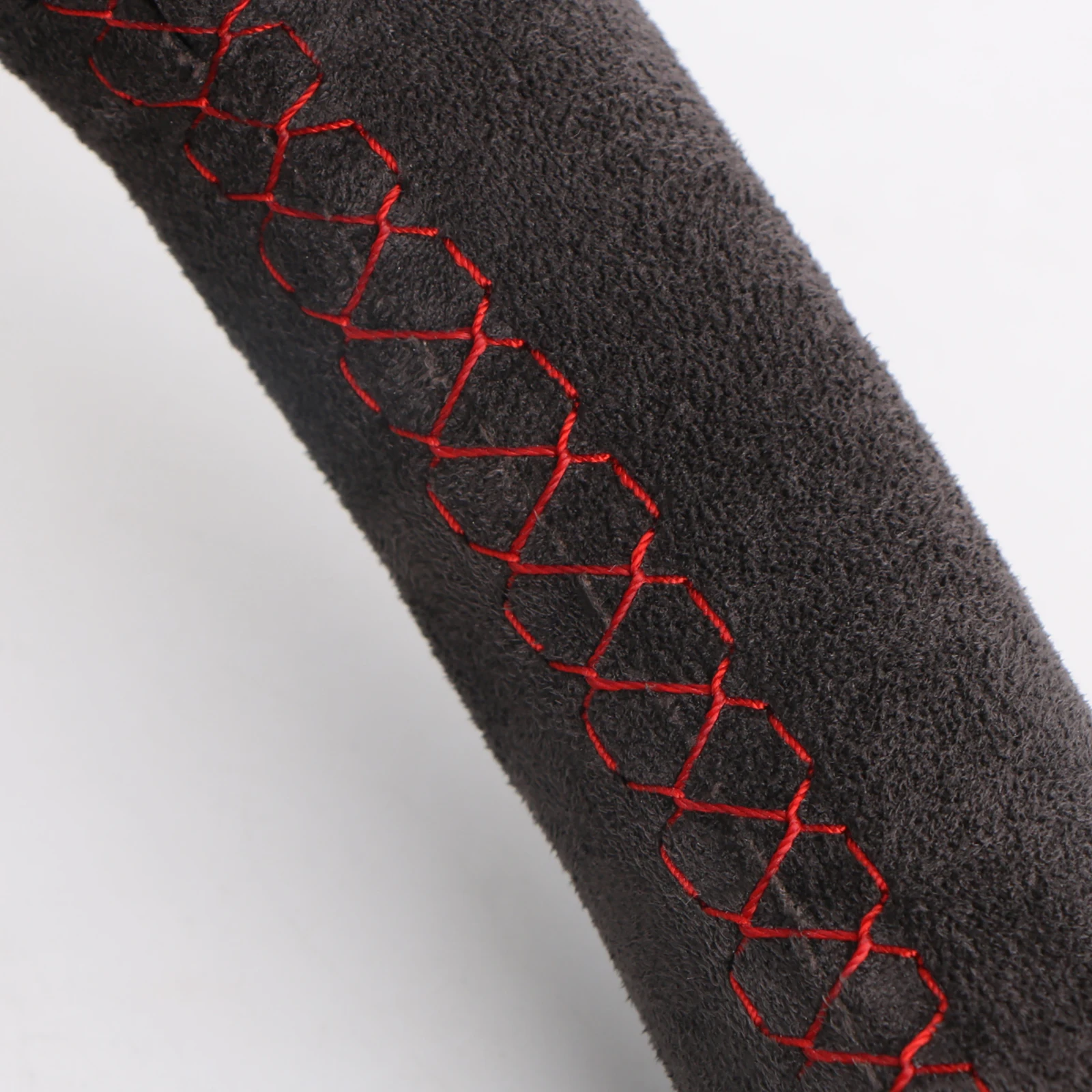 Premium Hand-Sewn Suede Leather Steering Wheel Cover