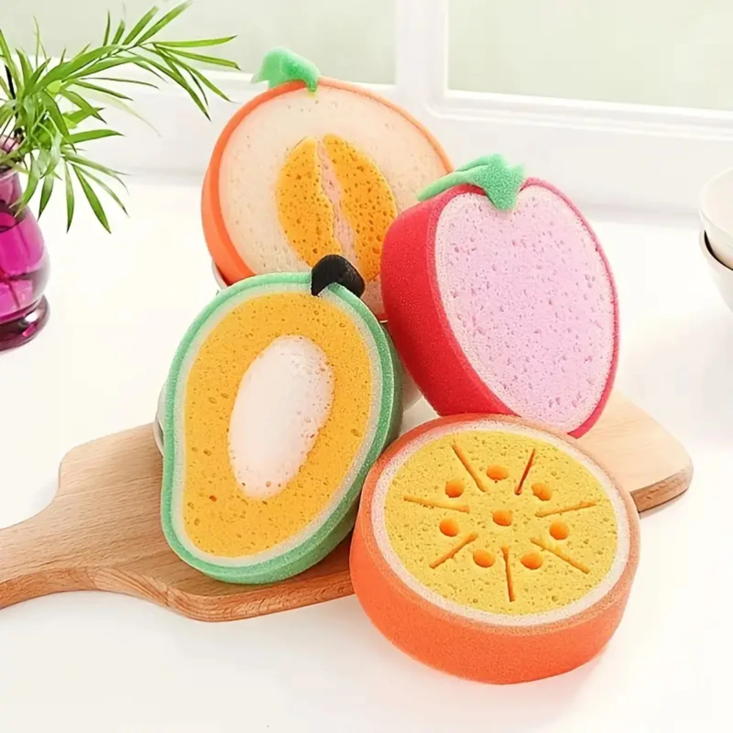 Soft and Effective Dishwashing Sponges for Kitchen Cleaning, Durable Sponge Brush for Tough Stains, High-Quality Cleaning Sponge