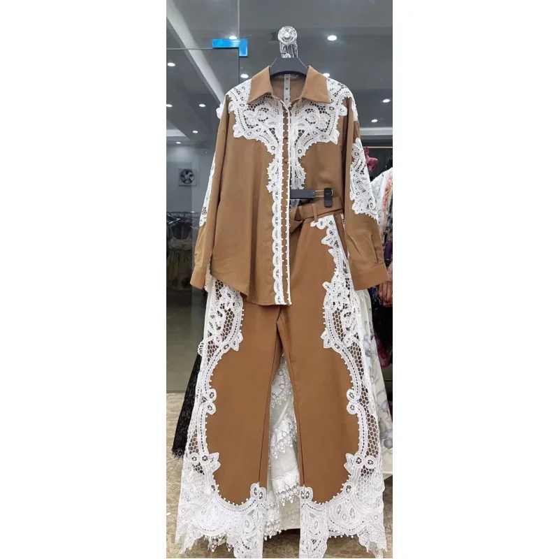 

Women's Suit Fashion Linen Elegant Long Suits Casual Vacation Beach Party Suits Woman Clothing Summer Clothes Women 2024