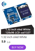 0,42" 0,42 Zoll weißes OLED-Display LCD-Modul 72X40 serieller Bildschirm weiße Farbe I2C IIC/SPI-Schnittstelle SSD1315 72*40 für Arduino – Detail 17