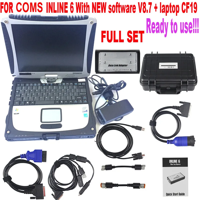 

CUMMIS INLINE 6 Data Link V7.62 V8.7 Cummins diagnostic tool with CF19 laptop ready to use