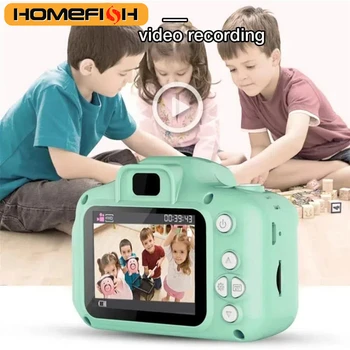 HOMEFISH Mini Children Camera Digital Vintage Camera Educational Toys Kids Photography Video Camera Outdoor Photography Toy Gift