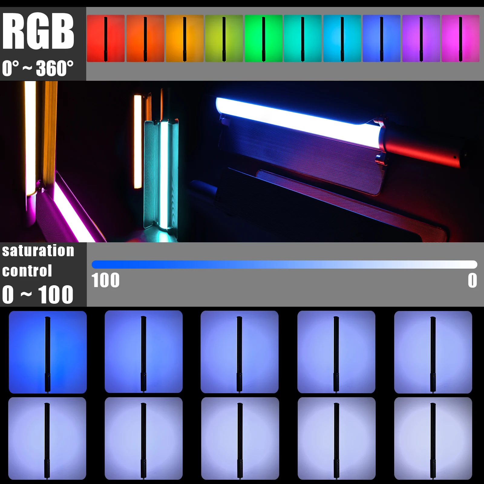 Фото LUXCEO P520 RGB светодиодный, фото-и видеокарта, 36 Вт, 36000 цветов №2