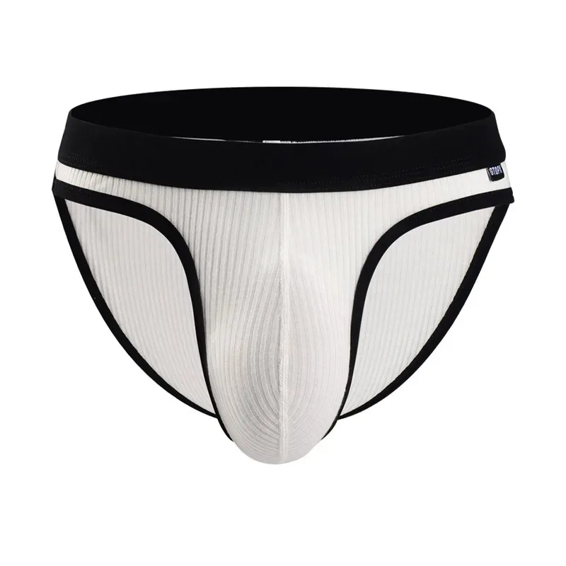 Intimo da uomo Slip U-Convesso Pouch Traspirante Assorbimento dell'umidità Biancheria intima sexy a vita bassa