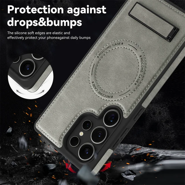 Samsung Leather MagSafe Case with Stand 3