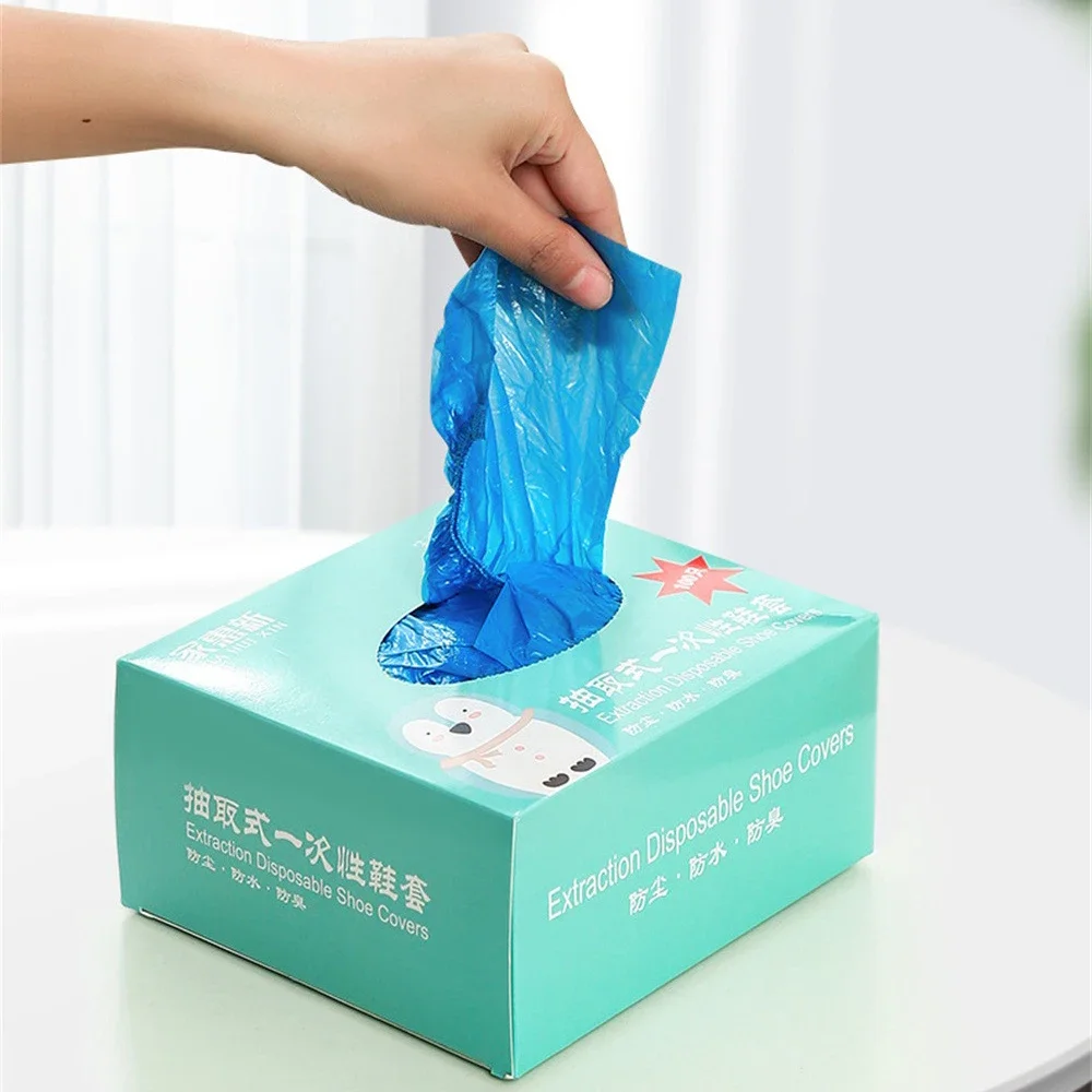 Disposable Shoe Covers Plastic Shoe Cover Rain Shoe Covers Shoe Covers Plastic Disposable Shoe Covers Cleaning Overshoes Outdoor Rainy Day Carpet Cleaning Shoe Cover Waterproof Covers