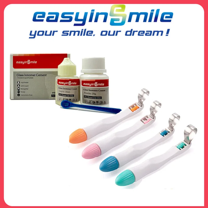 

Easyinsmile Dental Pro Matrix Bands Pre Formed Sectional Contoured Matrice Glass Curved&Standard Bands Cements 4.5/6MM Ionomer