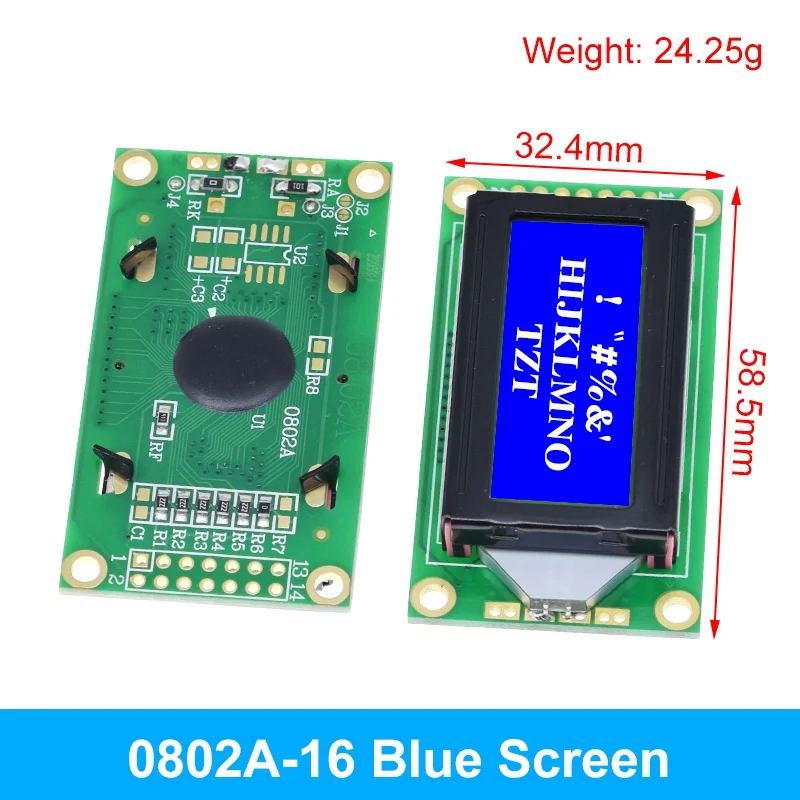 Enhanced LCD Module with Blue-Green Screen and I2C Interface for DIY Electronics Projects