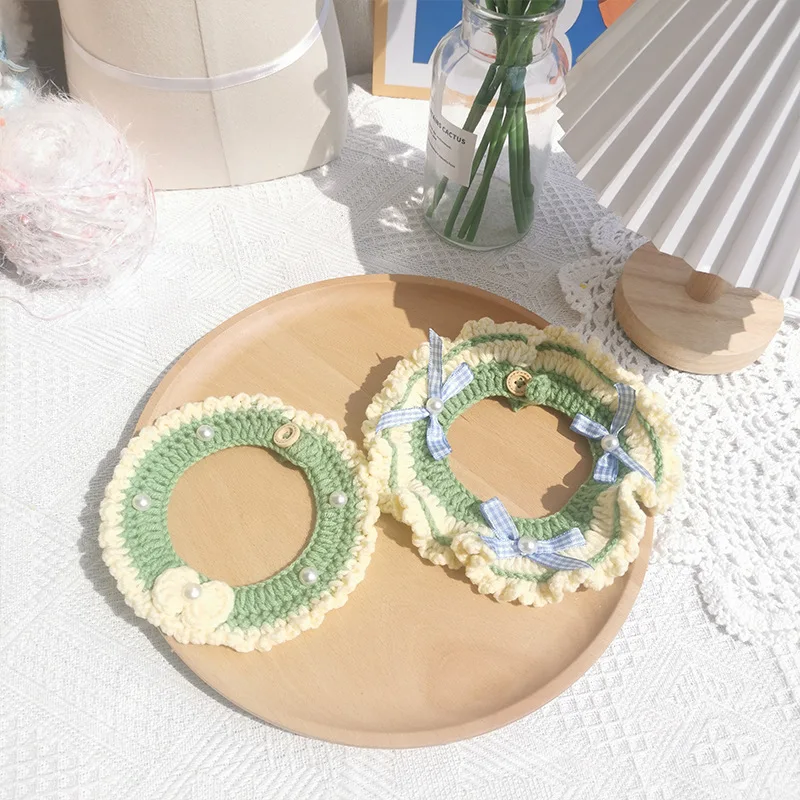 

Ошейник ручной вязки для домашних животных кошек ошейник для котенка шарф ручной работы для домашних животных бандана для собак котят