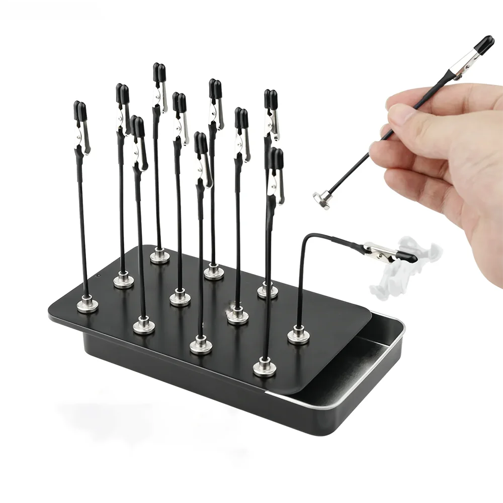 Model Painting Stand Base Holder And 12PCS Magnetic Bendable Alligator Clip Sticks Set Modeling Tools For Airbrush Hobby Model ﻿ 2