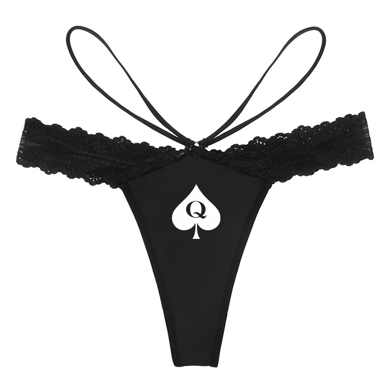 Queen of Spades Women Sexy Lace Lingerie Temptation G String Naughty Underwear for Women Sexy Panties String Femme Sexy