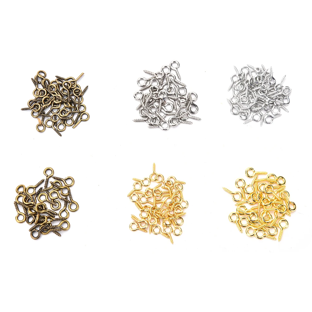 

100 Pcs/lot 8mm 10mm Small Sheep Eyes Nail Screw For Beaded Pendant