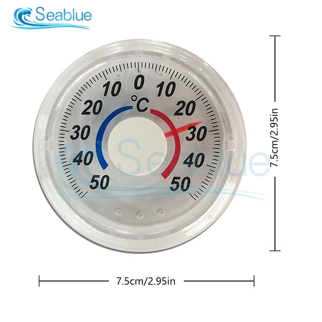 Circular Self Adhesive Window Outdoor Thermometer Pointer Temperature Meter